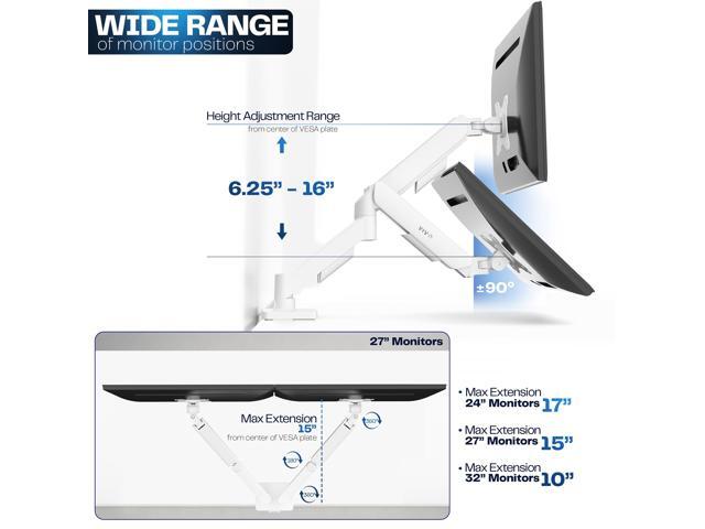VIVO Dual Monitor Mechanical Spring Desk Mount Fits Computer Screens up to 32'