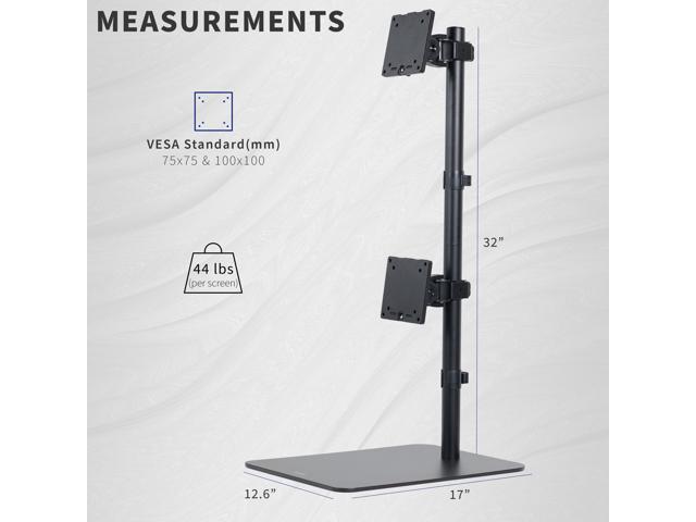 VIVO Dual Ultrawide Monitor Desk Stand, Mount for 2 Computer Screens up to 49'