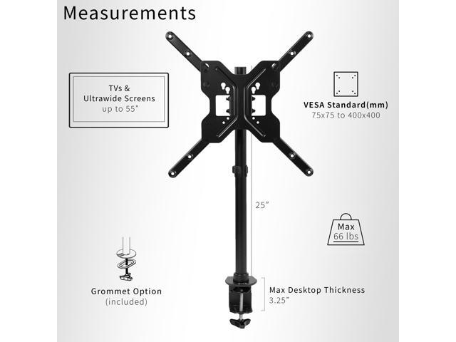 VIVO Ultra Wide Screen TV Desk Mount up to 55' Full Motion Television Stand