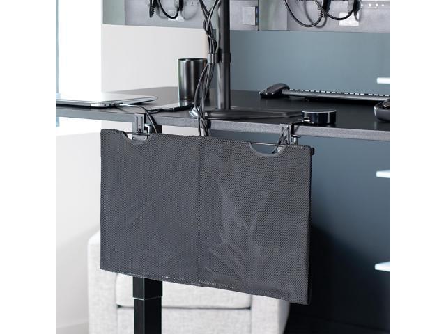 VIVO Black Clamp-on 30' Privacy & Cable Management Sleeve Panel Kit for Desk