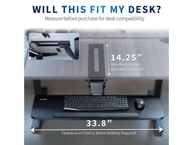 VIVO Adjustable 34' Computer Keyboard & Mouse Platform Tray Under Desk Mount