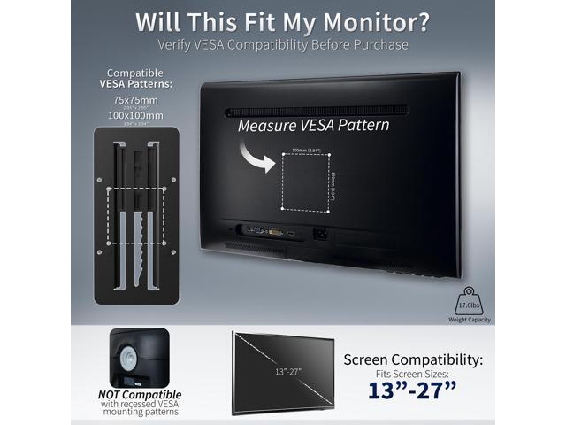 VIVO Height Adjustable VESA Adapter Accessory Bracket Kit for Computer Monitor