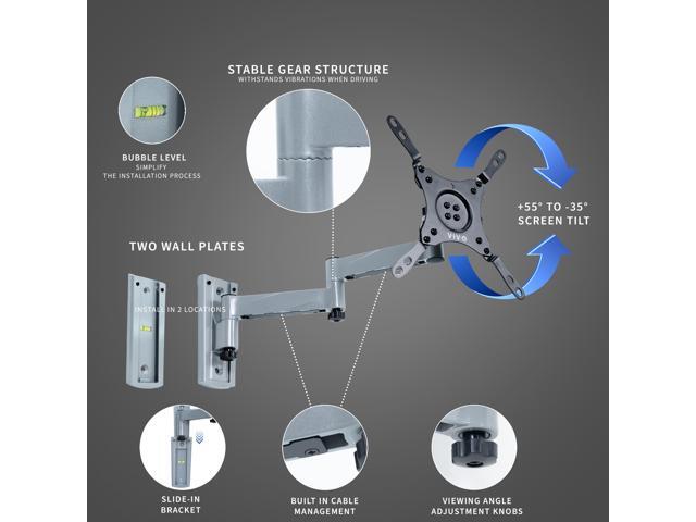 VIVO Quick Release RV TV Wall Mount for 13' - 43' Screens, Lockable Bracket