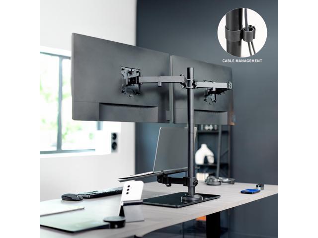 VIVO Laptop and Dual Monitor Desk Stand w/ Glass Base Fits 32 Computer Screen - image 7