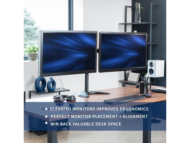 VIVO Black Dual Monitor Articulating Desk Stand Mount, Fits Up to 32' Screens