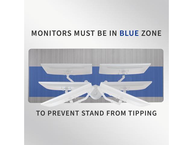 VIVO White Dual Monitor Articulating Desk Stand Mount, Fits Up to 32' Screens
