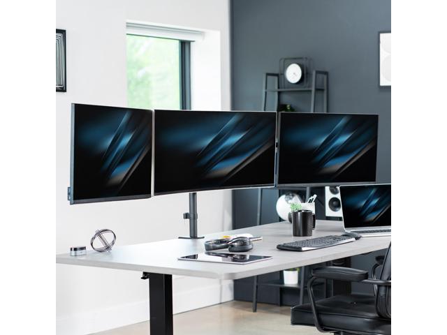 VIVO Telescoping Triple Computer Monitor Desk Mount, Heavy Duty Stand