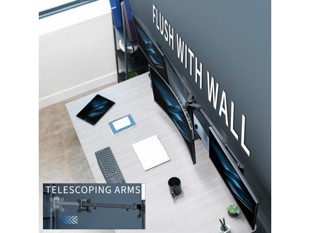 VIVO Telescoping Triple Computer Monitor Desk Mount, Heavy Duty Stand