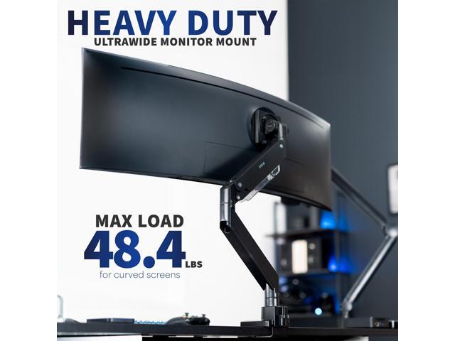 VIVO Black Clamp-On Pneumatic Spring Ultrawide Computer Monitor and TV Mount