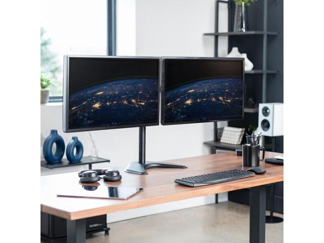 VIVO Black Dual Monitor Articulating Desk Stand Mount, Fits Up to 27' Screens