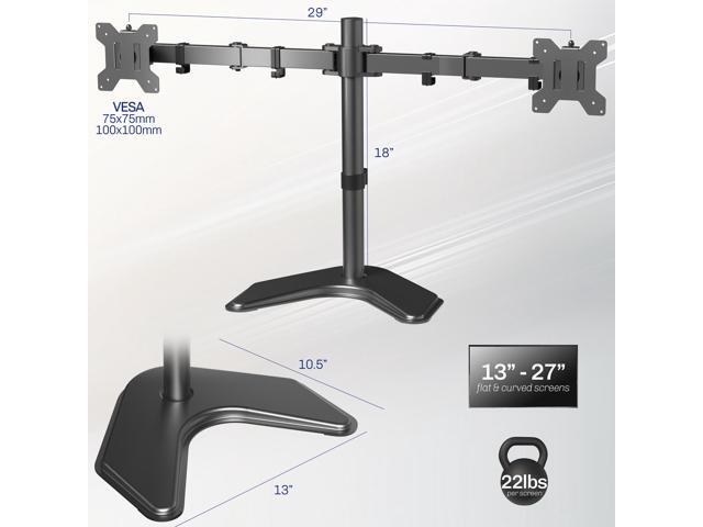 VIVO Black Dual Monitor Articulating Desk Stand Mount, Fits Up to 27' Screens
