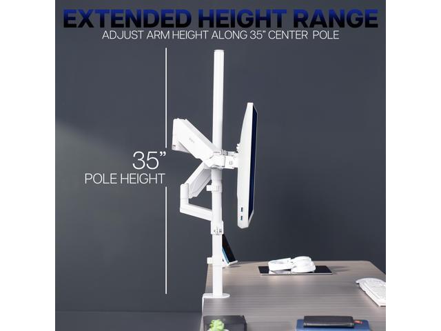 VIVO White Extra Tall Dual 17' to 32' Monitor Mechanical Spring Sit-Stand Desk Mount