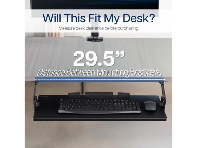 VIVO Black Extra Sturdy Under Desk Keyboard Tray with Swinging Height Adjustment