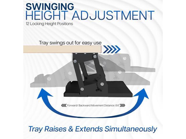 VIVO Black Extra Sturdy Under Desk Keyboard Tray with Swinging Height Adjustment