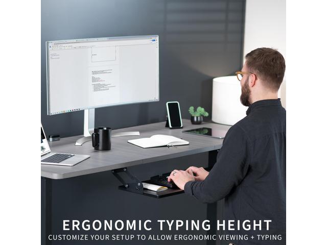 VIVO Extra Sturdy 34' Under Desk Keyboard Tray with Swinging Height Adjustment