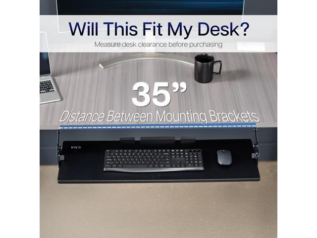 VIVO Extra Sturdy 34' Under Desk Keyboard Tray with Swinging Height Adjustment