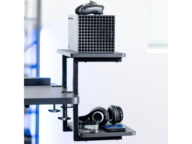 VIVO Black 16' Clamp-on Flexible Shelving Unit Organizer for Desk Accessories