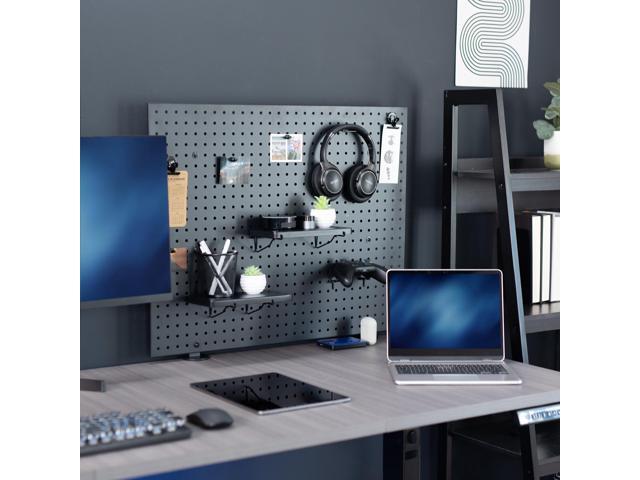 VIVO Steel Clamp-on 30' x 24' Desktop Pegboard, Magnetic Privacy Panel