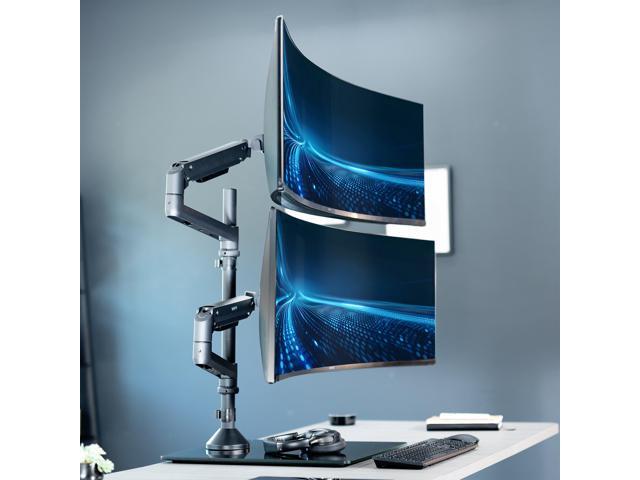 VIVO Pneumatic Dual Ultrawide Monitor Desk Stand, Up to 49 inch Computer Screens