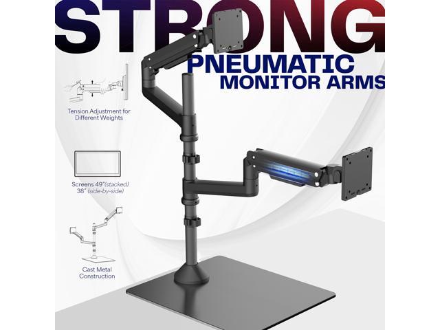 VIVO Pneumatic Dual Ultrawide Monitor Desk Stand, Up to 49 inch Computer Screens