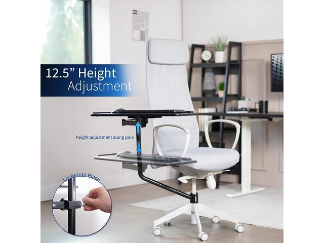 VIVO Office Chair Mounted 26 x 12 inch Full Motion Keyboard and Mouse Tray