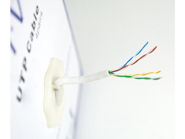 Vivo 250Ft Bulk Cat6 Full Copper Ethernet Cable 23 Awg Utp Pull Box Cat-6 Wire Indoor Network Installations White Cable-V016W