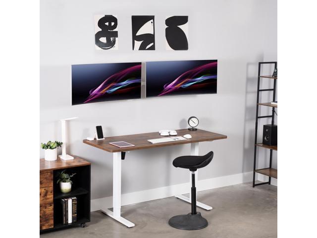 VIVO White Telescoping Flush Wall Mount for Dual 27'- 38' Ultra Wide Monitors