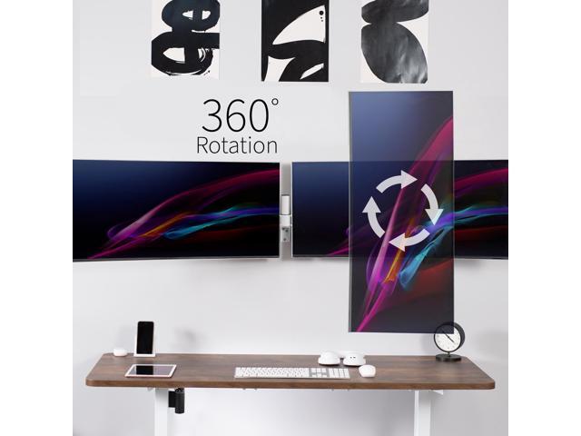 VIVO White Telescoping Flush Wall Mount for Dual 27'- 38' Ultra Wide Monitors