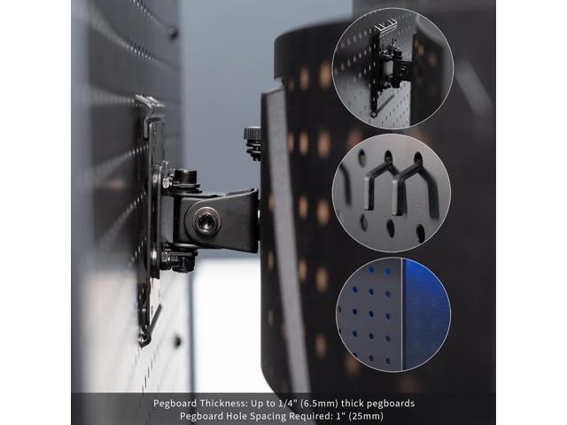 VIVO Single Monitor Pegboard Panel Mount, Fits up to 32' Screens