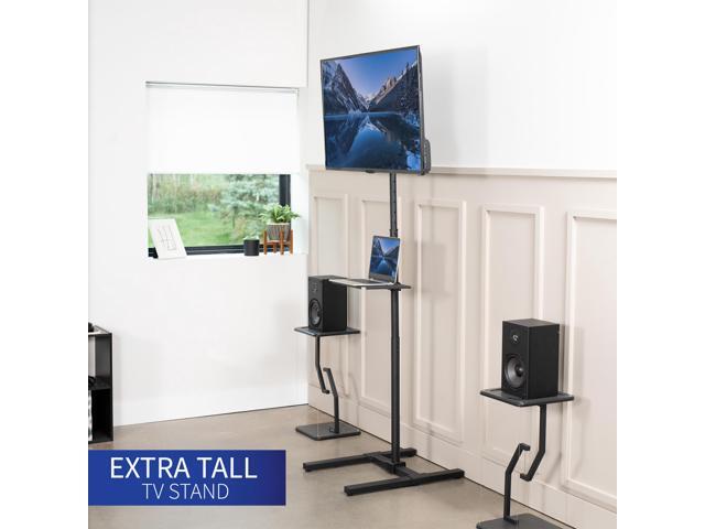 VIVO Extra Tall TV Floor Stand for 13' to 50' Screens, Height Adjustable Mount with Shelf