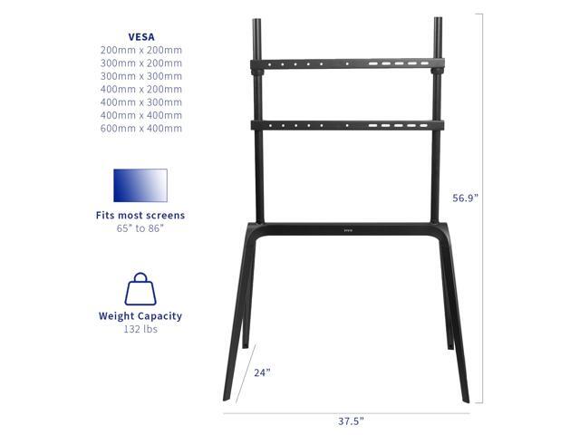 VIVO Steel Studio TV Adjustable Floor Stand, Fits 65' to 86' Screens