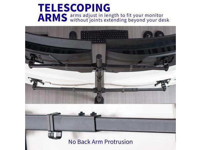 VIVO Telescoping Quad Ultra Wide 27' to 38' Monitor Heavy Duty Desk Mount Stand