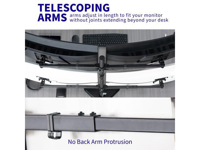 VIVO Telescoping Quad Ultra Wide 27' to 38' Monitor Freestanding Desk Stand