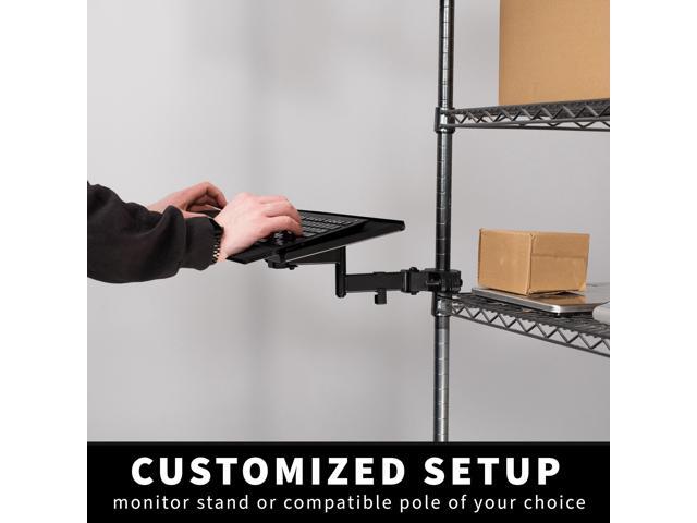 VIVO Steel Universal Full Motion Pole Mount, 26 Inch Keyboard and Mouse Tray
