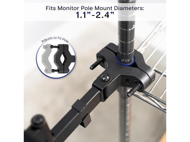 VIVO Steel Universal Full Motion Pole Mount, 26 Inch Keyboard and Mouse Tray