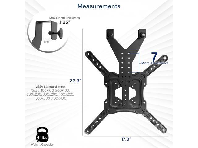 VIVO TV Hanger Bracket for 24' to 55' Flat and Curved Screens, Loft Bed TV Mount