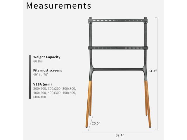 VIVO Easel Studio TV Adjustable Floor Stand Mounts 49' to 70' Screens