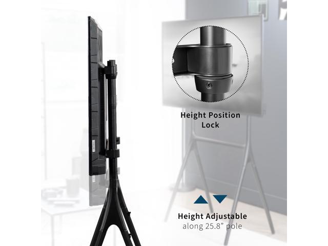 VIVO Black Easel Studio TV Adjustable Floor Stand Mounts 49' to 70' Screens