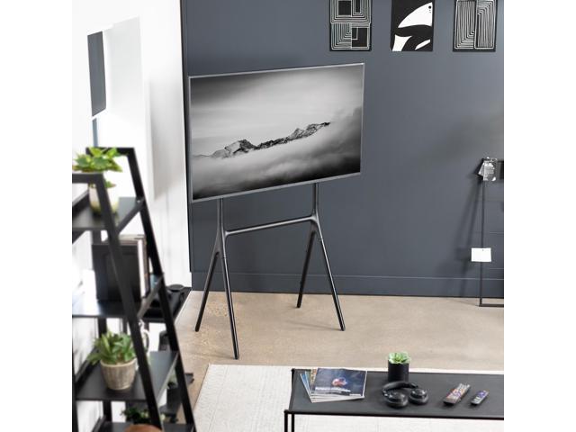 VIVO Black Easel Studio TV Adjustable Floor Stand Mounts 49' to 70' Screens
