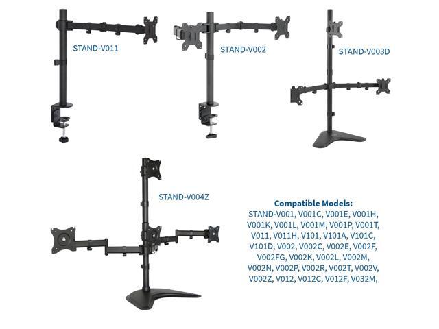 VIVO Black Fully Adjustable Dual Computer Monitor Arm for Desk Mount Stand