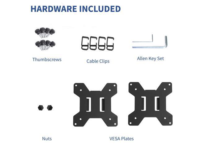VIVO Black Fully Adjustable Dual Computer Monitor Arm for Desk Mount Stand