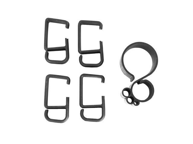 VIVO Black Cable Clip Kit for Monitor Stands 1 Pole Clip + 4 Arm Clips