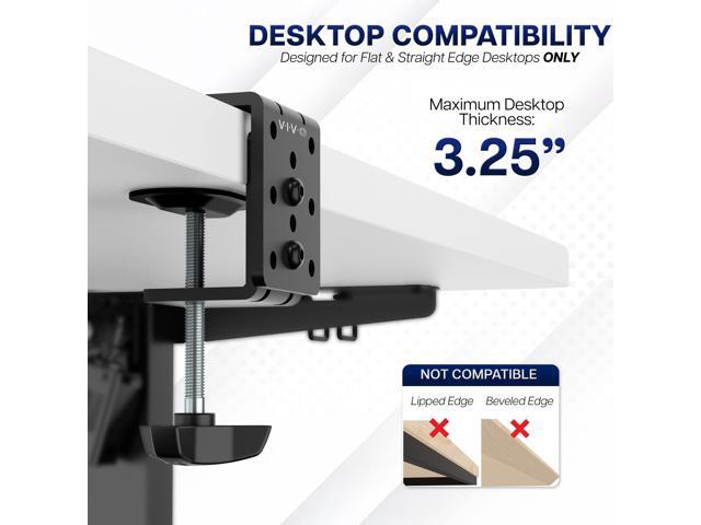VIVO Black Heavy Duty Desk Clamp for Monitor Mount Stand Sturdy 4 Inch C-clamp