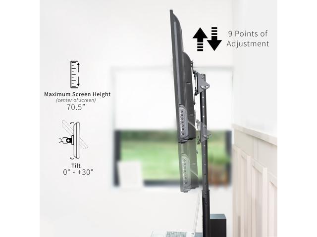 VIVO Extra Tall TV Floor Stand for 13' to 50' Screens, Height Adjustable Mount with Shelf
