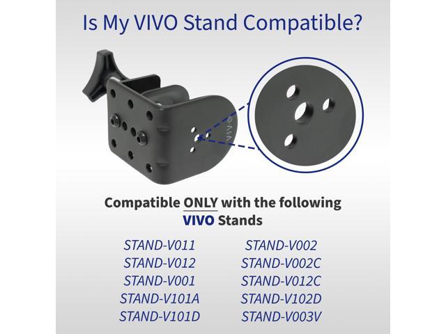 VIVO Black Steel Extra Tall 3 Section Monitor Stand Pole 39'