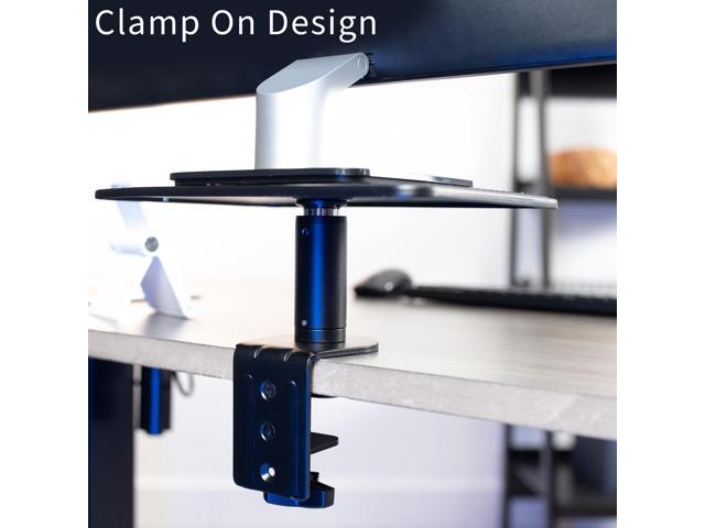 VIVO Black Universal Clamp-on Ergonomic Computer Monitor Laptop Riser Desk Stand