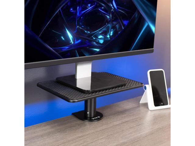 VIVO Black Universal Clamp-on Ergonomic Computer Monitor Laptop Riser Desk Stand