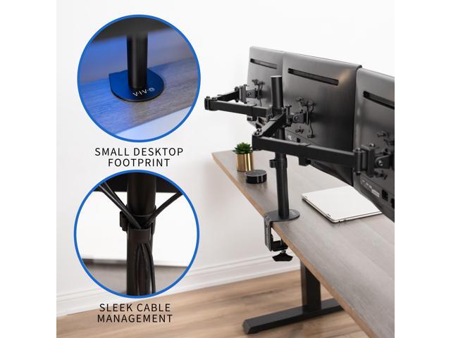 VIVO Triple Monitor Adjustable Mount Articulating Stand for 3 Screens up to 24'