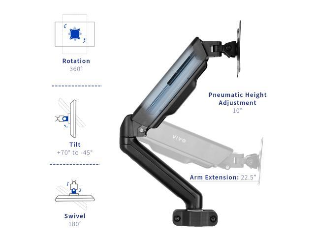 VIVO Universal Pneumatic Pole Mount Monitor Arm, Fits 17' to 32' Screens