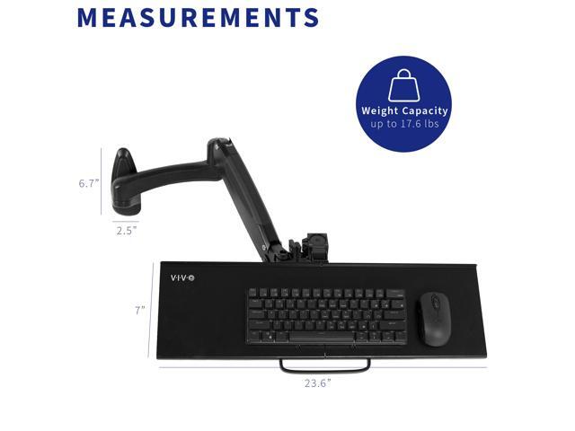 VIVO Articulating Keyboard & Mouse Platform Wall Mount, Keyboard Tray Arm